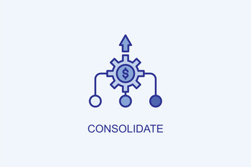 Consolidate Vector Icon Or Logo Illustration