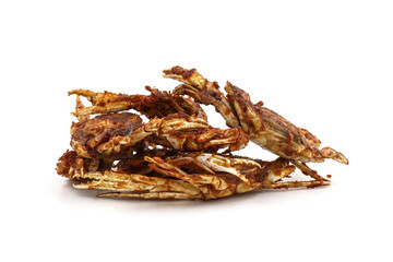 fried crab on a white background
