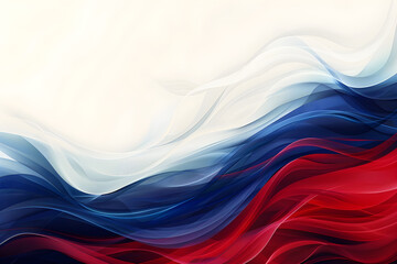 Abstract red, white and blue patriotic background with copy space, suitable for USA national holidays and events.