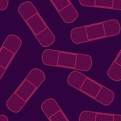 Medicine tape seamless pattern for wrapping paper and fabrics and linens