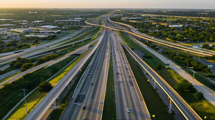 Naklejka premium Transportation infrastructure receives significant investment.