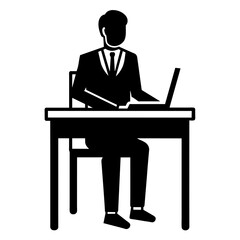 business man working on laptop