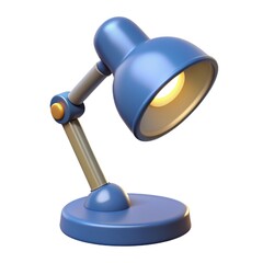 Modern lamp LED, sleek design, bright light LED, contemporary decor adjustable desk lamp.  Adjustable desk lamp, versatile utility, stylish 3d render adjustable desk lamp isolated on white background