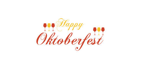 Oktoberfest Vibes Stylish Text Illustration design