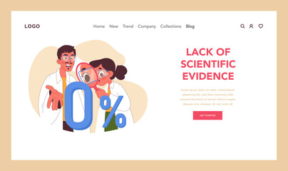 Scrutiny in neuro-linguistic programming. Flat vector illustration