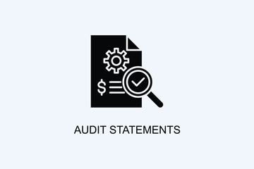 Audit Statements Vector Icon Or Logo Illustration