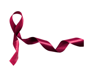 Red bow HIV/AIDS awareness symbol isolated on transparent and white background, Element PNG