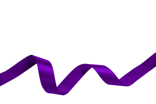 Element PNG image, Purple ribbon isolated on transparent and white background.