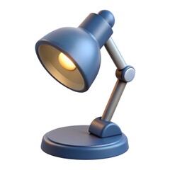 Modern lamp LED, sleek design, bright light LED, contemporary decor adjustable desk lamp.  Adjustable desk lamp, versatile utility, stylish 3d render adjustable desk lamp isolated on white background
