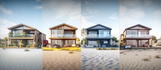 Fototapeta premium housing lined up with modern designs