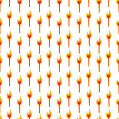 Matches Flame Vector Pattern illustration