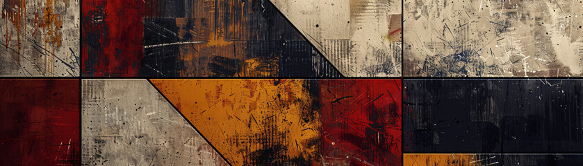 Expansive view of modern geometric patterns, blending structured designs with abstract forms for a cutting-edge aesthetic