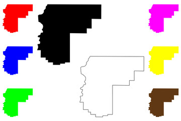 Payette County, Idaho (U.S. county, United States of America, USA, U.S., US) map vector illustration, scribble sketch Payette map