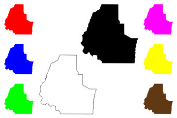 Washington County, Idaho (U.S. county, United States of America, USA, U.S., US) map vector illustration, scribble sketch Washington map