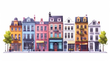 Obraz premium Illustration of Historical Buildings