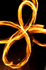 Fire Poi Spinning