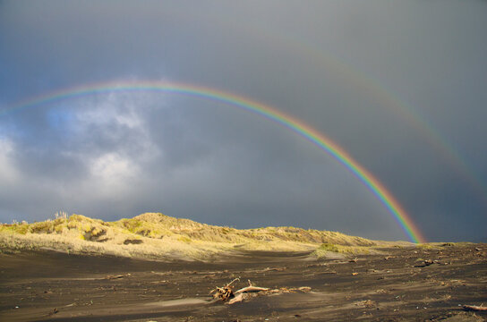 rainbow at the beach