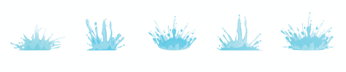 Water drop splash effects. water wave design element. Vector water drops.  Realistic drops on an isolated transparent background. 