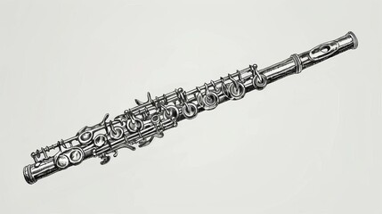 Obraz premium Panoramic view of a jazz flute