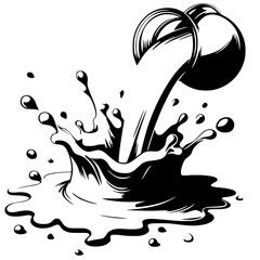 Milk spill silhouette