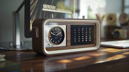 Alarm clock with a builtin calendar and alarm function