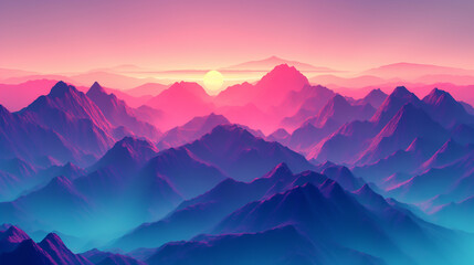 Fototapeta premium Mountain and valley views