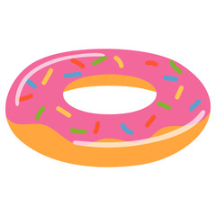  fancy donut rubber ring illustration