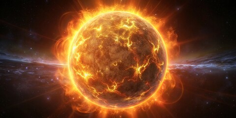 Fototapeta premium Time lapse animation of a solar flare radiation and plasma eruption , solar, flare, radiation, animation, sun, eruption, plasma, space, science, energy, astronomical, phenomenon
