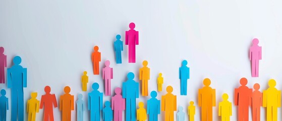 Dynamic Population Growth Charts on Textured Paper Background - Versatile Views for Text Overlays