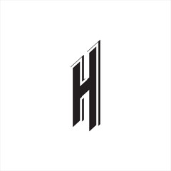 letter h logo design vector , design logo letter h symbol 