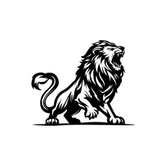 lion logo vector art design on white background	