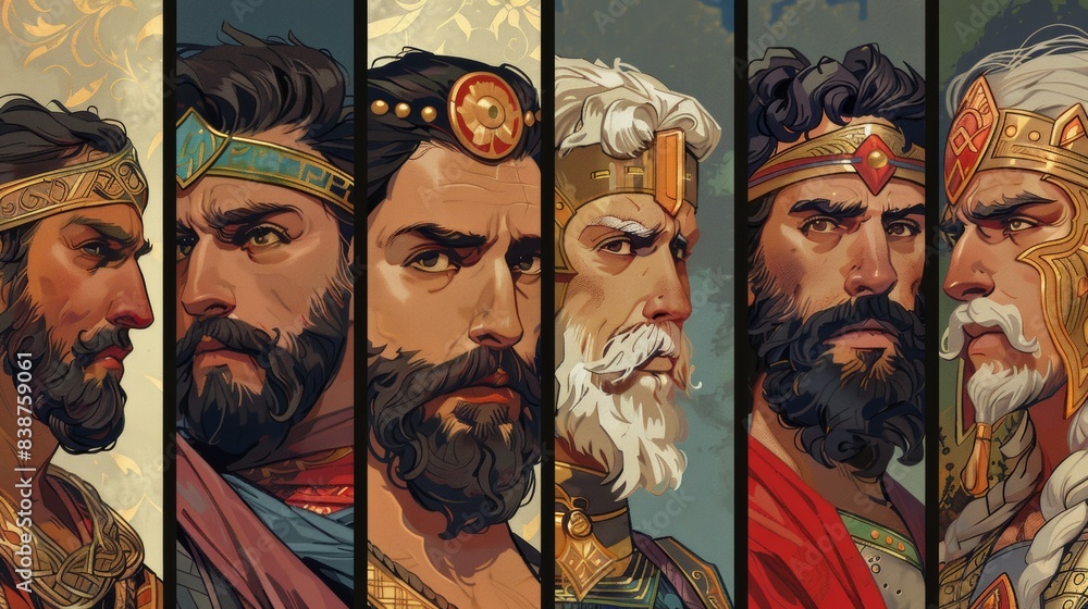 Canvas Prints Illustrations of Historical Heroes 