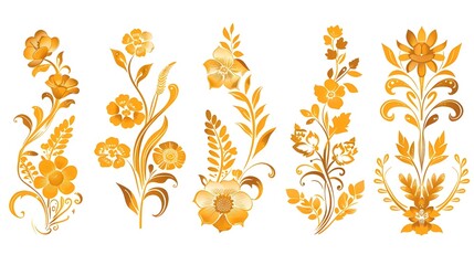 set of golden wheat