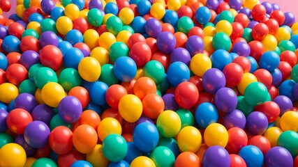 Obraz premium Vibrant Colorful Balloons - Burst of Joy and Celebration