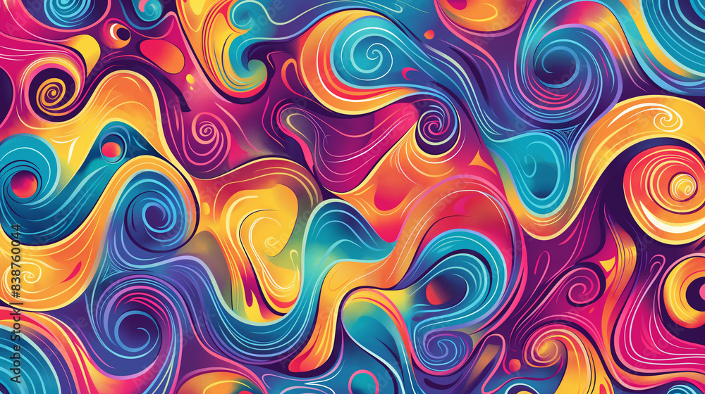 Poster abstract pattern with circles