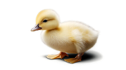 Fototapeta premium Yellow duckling isolated on white background