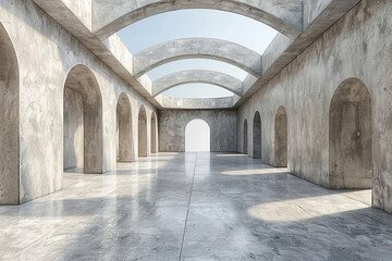 Fototapeta premium Empty hall of modern architectures&nbsp; 