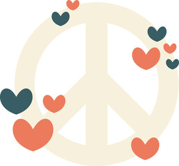 Peace Symbol Illustration Element