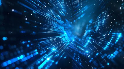 Obraz premium Blue geometric shape abstract technology background