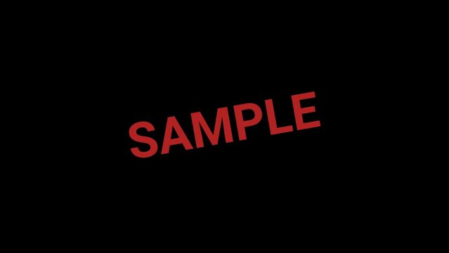 Sample stamp effect animation
