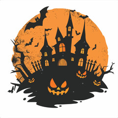 Helloween vector illustration for t-shirt	
