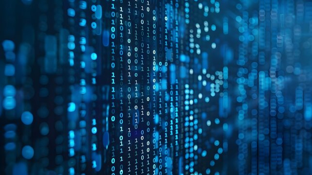 Technology background with binary computer code