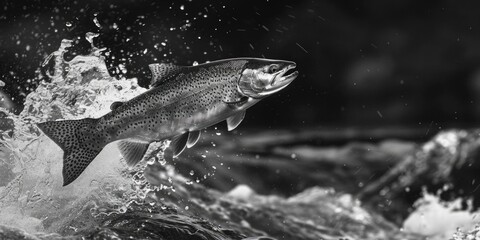 Fototapeta premium Fish Jumping Out of Water