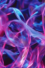 Pink and Blue Ribbons Close Up