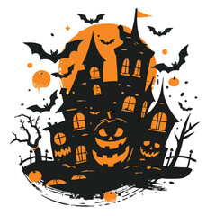 Helloween vector illustration for t-shirt	
