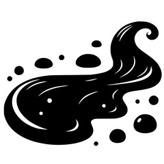 Liquid splash silhouette