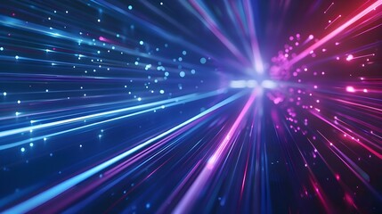 Fototapeta premium Futuristic technology lines background with light effects