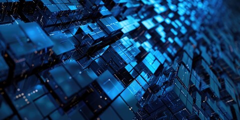 Building with blue lights