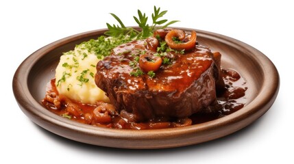 Osso buco Isolated on white background 