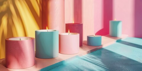 Candles on table